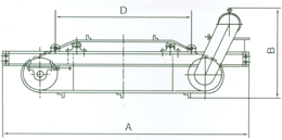 自卸式永磁除鐵器外形尺寸圖
